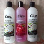 Cien 400ml Raspberry, Coconut & Lychee or Tea Tree Shampoos and Conditioners