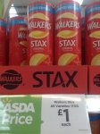 Walkers Staxs (Walkers version of Pringles) 170g Tubs