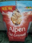 Alpen Oat Granola Raisin, Almond & Hazelnut or Alpen Blueberries, Cranberries & Raspberries 450g