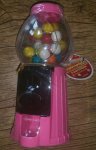 Fruit Flavoured Bubble Gumballs Dispenser 60g Gum Balls), Various Colours
