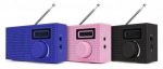 Kitsound Pixel Pink Mini DAB Radio with Alarm Clock