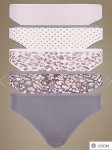5 Pack No VPL Microfibre Assorted High Leg Knickers