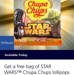 Get a free bag of STAR WARS™ Chupa Chups lollipops from 13th @ o2 Priority