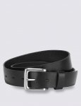 Leather Square Buckle Belt (black or brown)