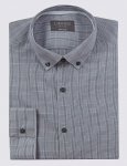 Super slim fit prince of wales checked shirt