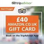 Get a £40 Amazon Gift Card when you spend on TripAdvisor and leave a review
