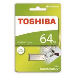 Toshiba TransMemory Mini Metal USB 2.0 Key Ring Flash Drive - 64GB