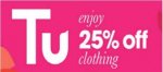 25% Off TU clothing at Sainsburys inc Halloween costumes 25 - 31st October - PLUS stacks with money-off vouchers! 