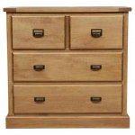 Portobello Rustic Pine Chest of Drawers, 4 Drawer £37.50