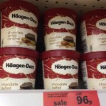 Haagen Dazs Chocolate salted caramel flavour a tub
