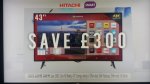 Hitachi 43" UHD 4k smart TV