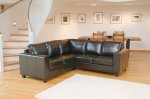 Sofa Collection Lucena Sofa - Corner Sofa (bonded leather) brown black or cream