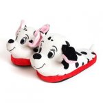 Stompeez black & white dalmatian slippers