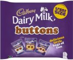 Cadbury Dairy Milk Buttons Treatsize Chocolate Bag (12 x 14.8g)