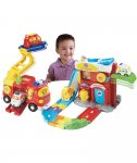 V tech toot toot fire station with fire engine