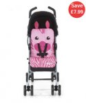 Mothercare Universal Pushchair Seat Liner - Pink Zebra