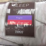 Single, double and Kingsize duvet reduced