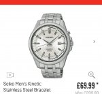 Seiko kinetic mens watch
