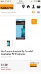 Various perfume inspired car air fresheners were £2.50