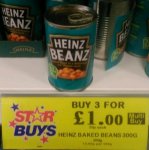3 cans Heinz Baked Beans