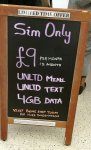 Phoneshop by Sainsburys: Sim only Unlimited mins/texts, 4GB Data, £9pm. 12 m contract with 3