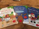 Usborne That's not my: Christmas & Farm colouring/sticker books