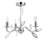 Eve Three-Leaf Ceiling Light In Chrome