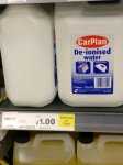 Tesco Extra De-ionised Water instore