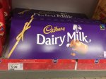 Dairy milk 850g large chocolate bar