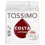 TASSIMO Costa Cappuccino coffee 16 discs, 8 servings Pack of 5, Total 80 discs/pods, 40 servings)
