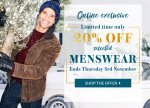 Online exclusive 20% off selected menswear inc light up christmas jumpers until Thursday