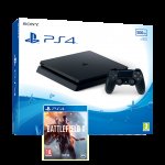 PS4 Slim 500GB Black Console + Battlefield 1 + One Extra Game