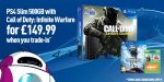 Ps4 slim deal-trade in your old 360/ps3 at game for an infinite war ps4 with battlefront and now tv pass
