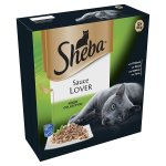 Sheba Sauce Lover Cat Trays Mixed Collection, 12 x 85 g - Pack of 6 (Total 72 pouches)