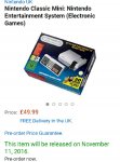 Nintendo Classic Mini - back in stock for pre-christmas delivery