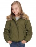 Faux Fur Trim Thermal Bomber Parka Now