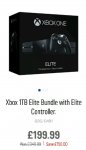 Xbox One Consoles 1/3rd off at Argos - e. g. Xbox Elite 1Tb + Elite Controller