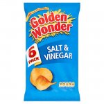 Tesco Extra Gabalfa Cardiff; 6 pack Golden Wonder Cheese & Onion Crisps:30p