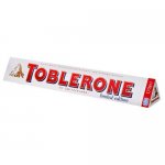 170g white chocolate toblerone with honey & almond nougat exclusive