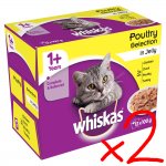 Whiskas cat food pouches 12×100g, two (£1.80