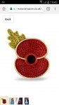 Royal British Legion Gold/Silver tone Poppy Brooch