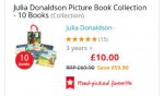 10 Julia Donaldson books from The Book People £11.95 delivered