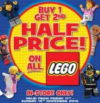 Buy 1 get 2nd on ALL Lego