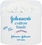 Johnson's Baby Cotton Buds 200 per pack was £1.00 now 66p @ Ocado