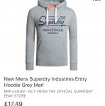 Superdry Men's Grey Hoodie