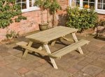 Rowlinson Wooden Picnic Table 1.5m x 1.5m for £29.99 at Wickes instore / online sold out