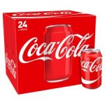 Coca-Cola 24pk and Diet Coca-Cola 24pk, Zero 24 pk £5.00 @ Tesco